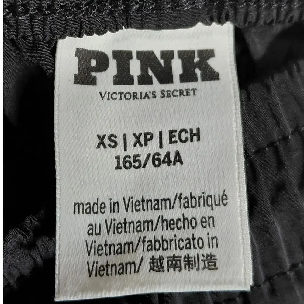 PINK Victoria's Secret Black Relaxed Fit Casual Cargo Pants Women Size XS